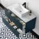 Crete Fluted Navy Blue Wall Hung Drawer Vanity with Marble Top & Cody Basin 1000mm