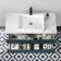 Crete Fluted Navy Blue Wall Hung Drawer Vanity with Marble Top & Cody Basin 1000mm