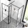 Munich Matt Black Grid 8mm Walk In Shower Enclosure 700mm & 800mm Glass with Pivotal Return Panel