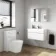 Trent Gloss White Wall Hung Basin Drawer Vanity 800mm