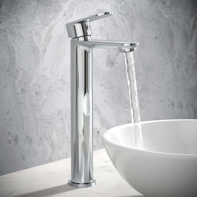 Avill Chrome High Rise Basin Mixer Tap