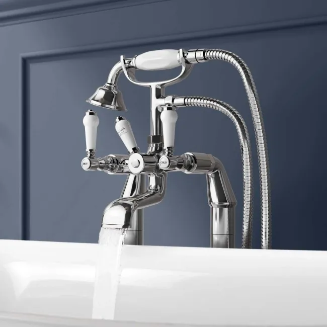 Cherwell Chrome Freestanding Bath Shower Mixer Tap