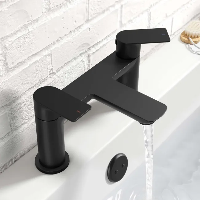 Lusk Matt Black Bath Filler