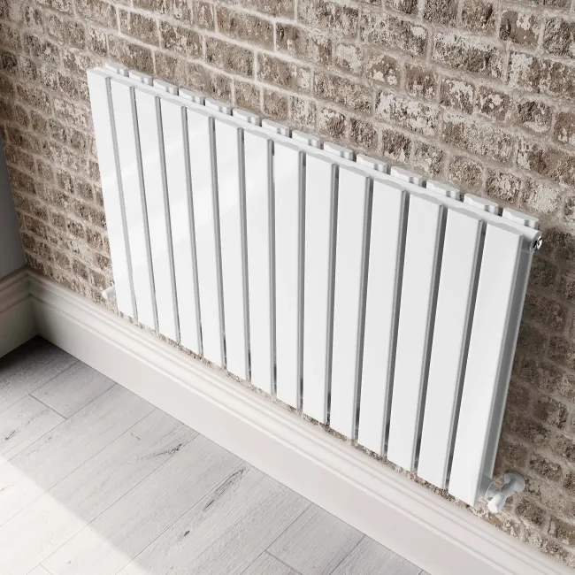 Faro White Double Flat Panel Horizontal Radiator 600x980mm