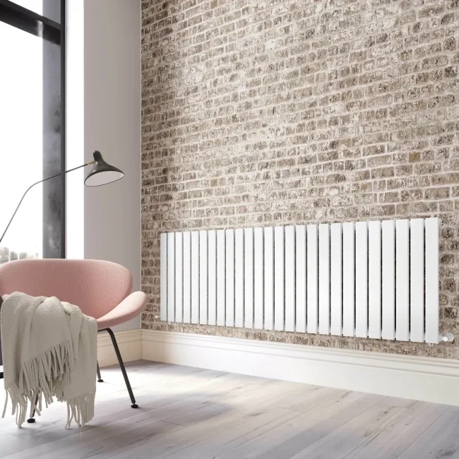 Faro White Single Flat Panel Horizontal Radiator 600x1820mm