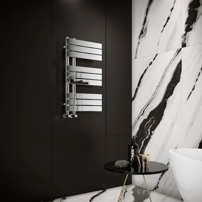 Seville Chrome Designer Flat Panel Heated Towel Rail 800x450mm