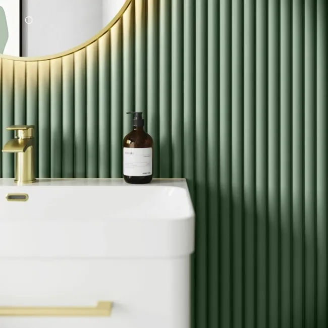 Trepanel Aqua 3D® Waterproof Green Fluted Wall Panel 3 Pack (Covers 1.80 SQM)