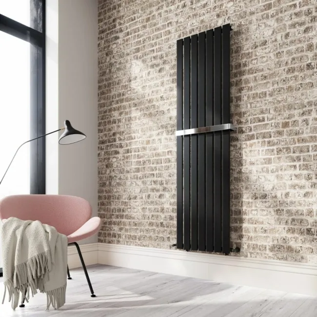 Chrome Towel Hanger 500mm for Single Flat Panel Radiator