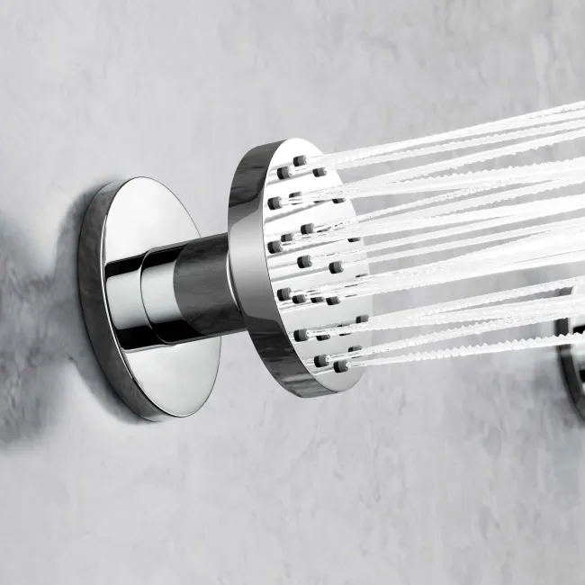 Ballina Premium Chrome Round Thermostatic Set - 300mm Head, Hand Shower & Body Jets
