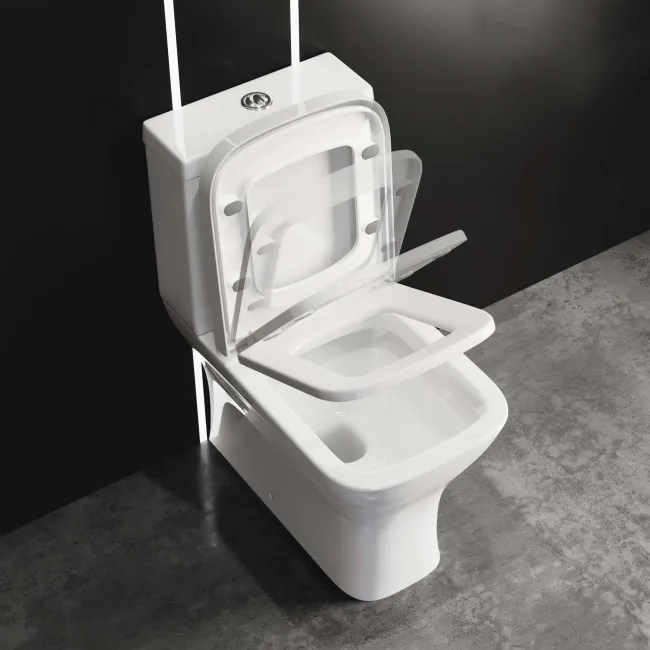 Atlanta Fully Back to Wall Close Coupled Toilet & Pedestal Basin Set