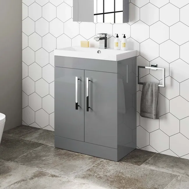 Avon Stone Grey Basin Vanity 600mm