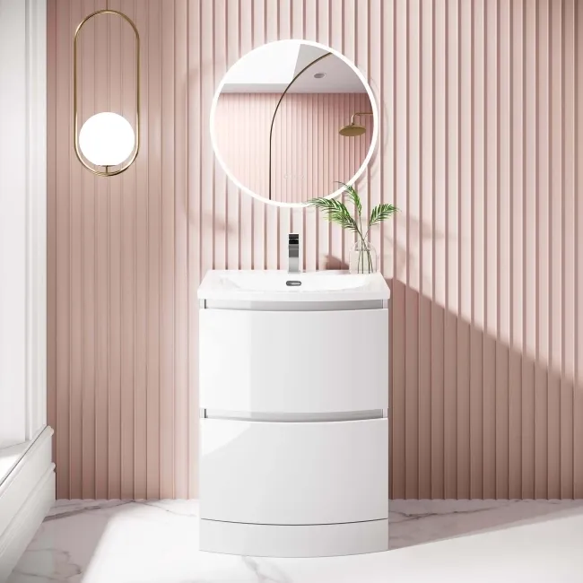 Bali Gloss White Basin Drawer Vanity 600mm