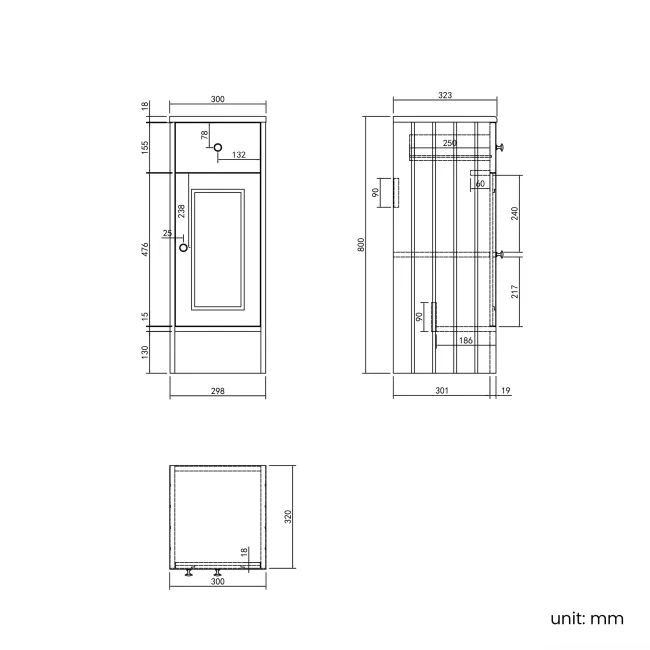 Monaco Dove Grey Combination Vanity Traditional Basin and Seattle Toilet 1500mm