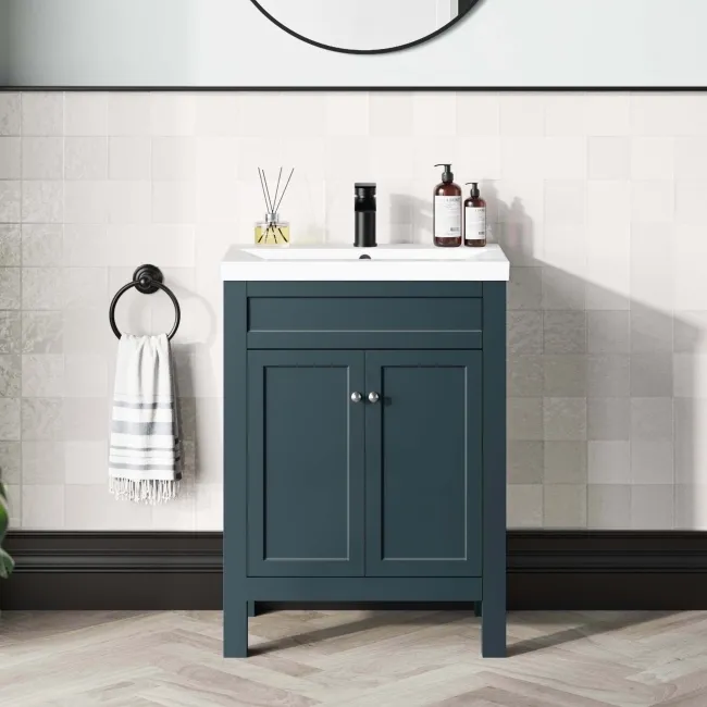 Bermuda Inky Blue Basin Vanity 600mm