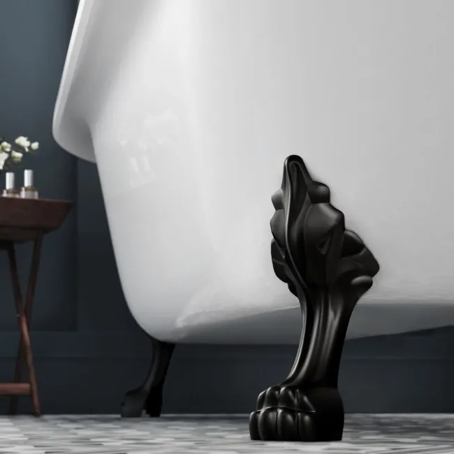 Grosvenor 1700mm Roll Top Bath - Black Claw Feet