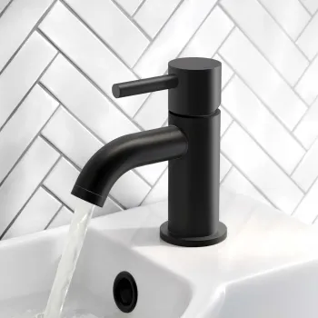 Trent Matt Black Cloakroom Basin Mixer Tap