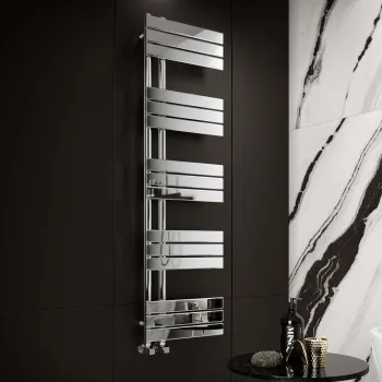 Seville Chrome Designer Flat Panel Heated Towel Rail 1600x450mm