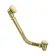 Brushed Brass Flexible Exposed Click Clack Bath Waste with Overflow