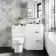 Avon Gloss White Combination Basin Drawer and Miami Toilet 1100mm