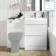 Trent Gloss White Basin Vanity Drawer and Back To Wall Unit 1100mm