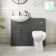 Capri Slate Grey Combination Vanity Basin and Austin Toilet 1050mm - Chrome Handles