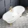 Grosvenor 1800mm Roll Top Bath - Brushed Brass Ball Feet