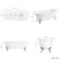 Grosvenor 1800mm Roll Top Bath - Brushed Brass Ball Feet