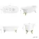 Grosvenor 1700mm Roll Top Bath - Brushed Brass Ball Feet
