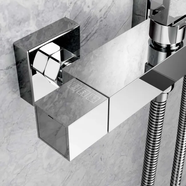 Galway Premium Square Thermostatic Shower with Large 300mm Head