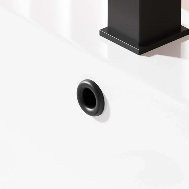 Matt Black Basin Overflow Ring