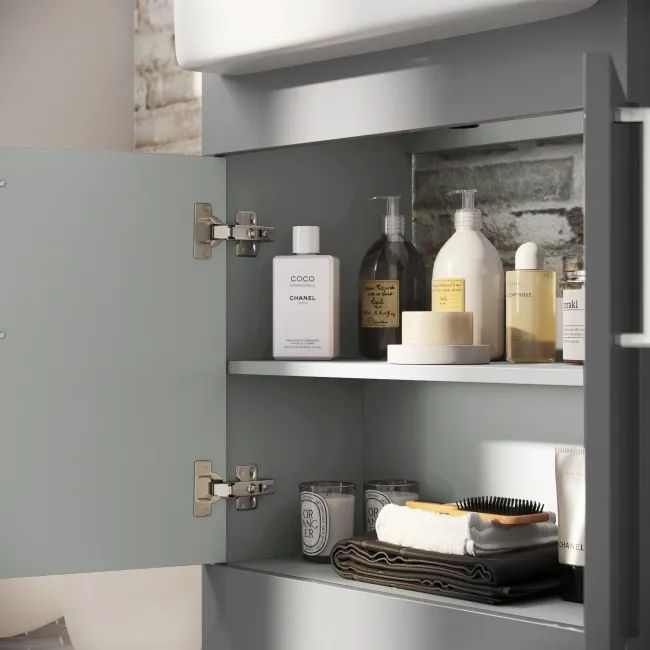 Harper Stone Grey Vanity with Semi Recessed Basin 600mm