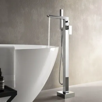 Ribble Chrome Freestanding Bath Shower Mixer Tap