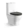 Kansas Traditional Rimless Close Coupled Toilet With Graphite Grey Wooden Seat