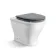 Kansas Traditional Rimless Back To Wall Toilet With Dove Grey Wooden Seat
