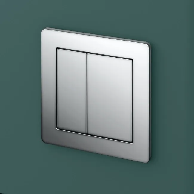 Detroit Chrome Square Push Button for Cable Operated Concealed Cistern