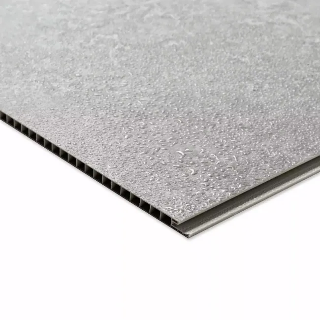 Trepanel Aqua® Matt Grey Concrete Effect PVC Shower Wall Panel