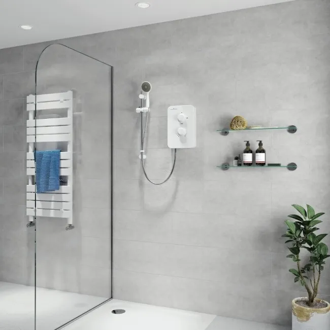 Gainsborough Slim Mono Electric Shower White 8.5kW