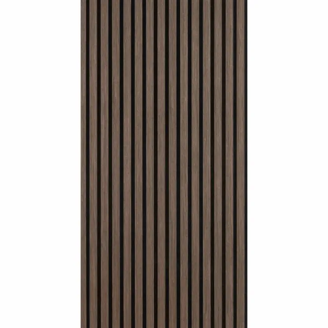 Trepanel® Walnut Brown Acoustic Half Wood Wall Panels