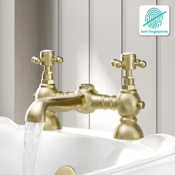 Tweed Traditional Brushed Brass Bath Filler