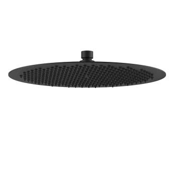 300mm Matt Black Round Stainless Steel Slim Shower Head