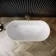 Brent 1700mm Fluted Matt White Freestanding Bath