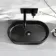Dakota Matt Black Oval Counter Top Basin 525mm