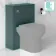 Midnight Green Slimline Back To Wall Toilet Unit 500mm