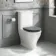 Kansas Traditional Rimless Close Coupled Toilet With Dove Grey Wooden Seat