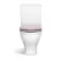 Kansas Traditional Rimless Close Coupled Toilet With Cashmere Pink Wooden Seat