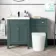 Bermuda Midnight Green Combination Vanity Basin and Boston Toilet 1100mm