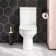 Denver Short Projection Rimless Close Coupled Toilet With Soft Close Slim Seat