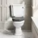 Hudson Traditional Close Coupled Toilet With Graphite Grey Seat & Pedestal Basin - Single Tap Hole