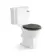 Hudson Traditional Close Coupled Toilet With Graphite Grey Seat & Pedestal Basin - Single Tap Hole