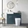Harper Navy Blue Combination Vanity Basin with Marble Top & Tucson Toilet 1000mm